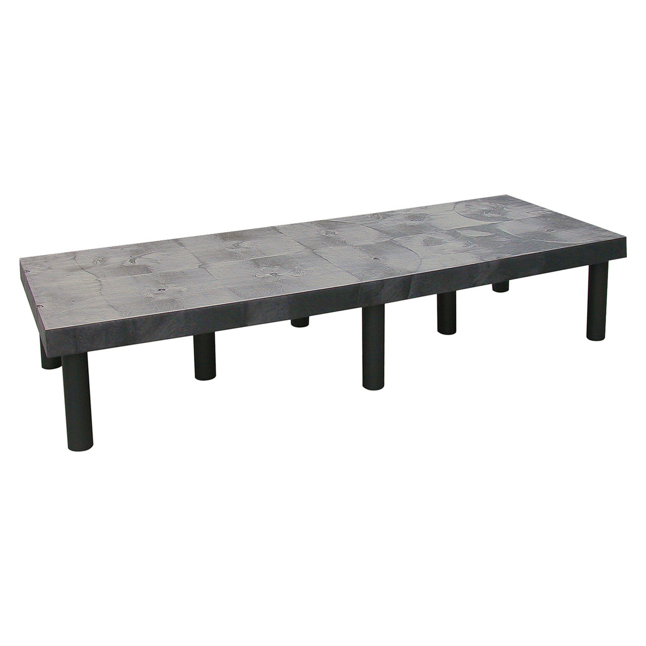 Polymer Dunnage Rack with Solid Top - Black - 1400 lb Capacity for storage