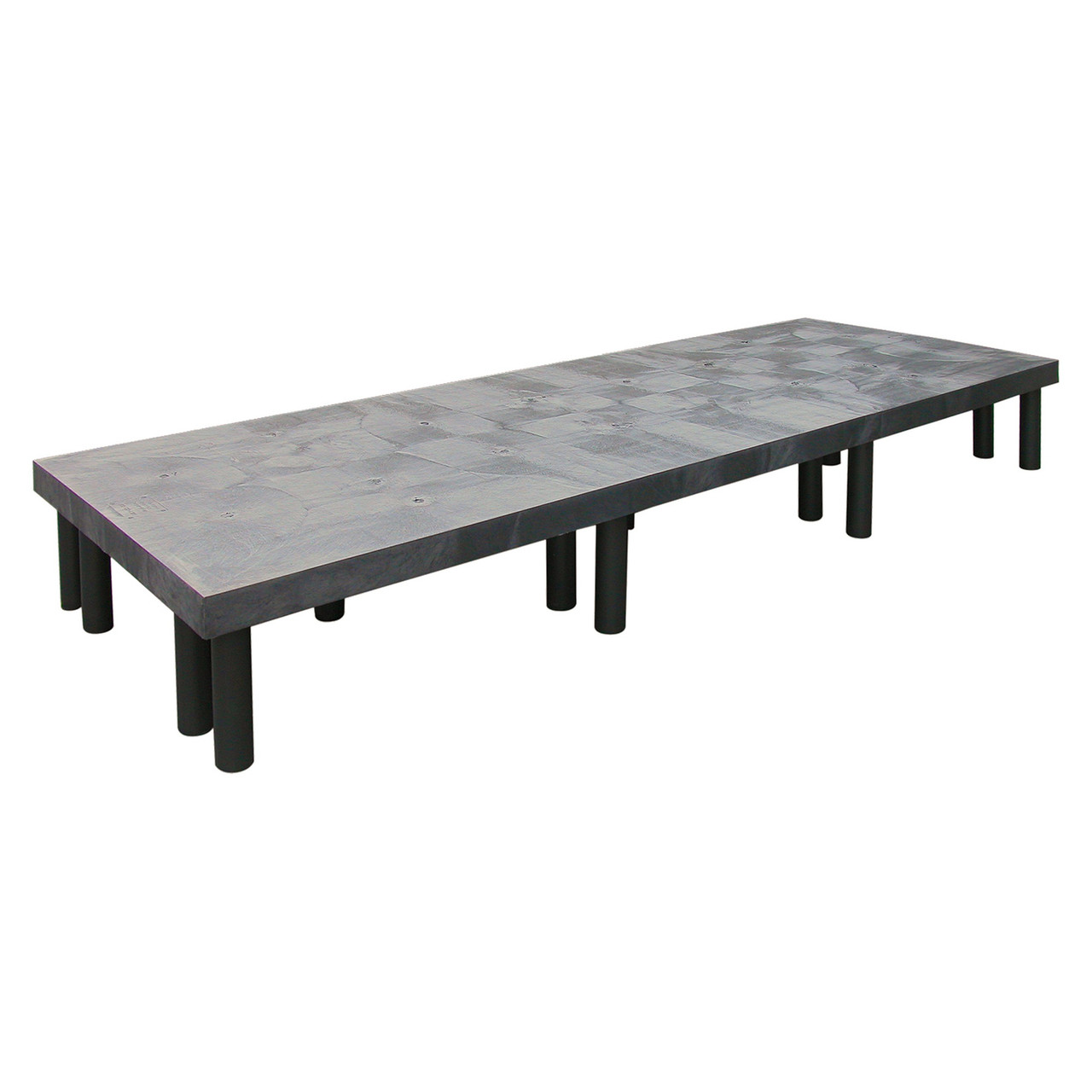 Polymer Dunnage Rack with Solid Top - Black - 2700 lb Capacity for storage