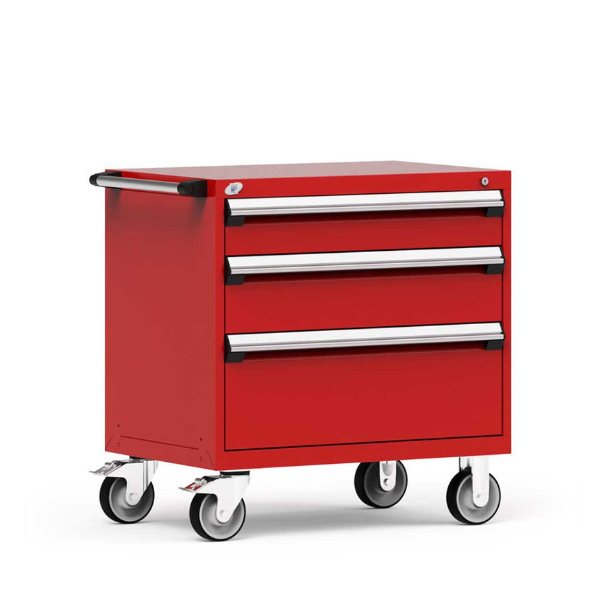3-Drawer Heavy-Duty Mobile Drawer Cabinet 36'' W x 18D - R5BEC-3022