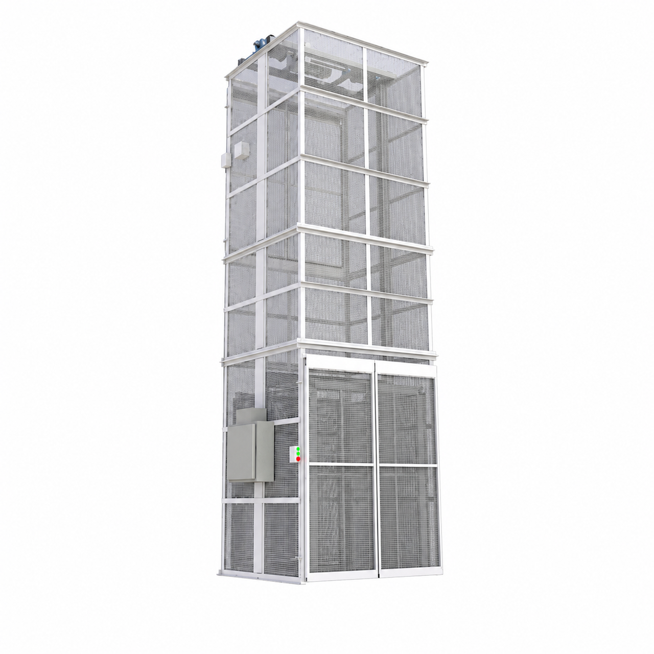PM Series vertical reciprocating conveyor, 2,500 lb capacity, 48 x 48 inch platform