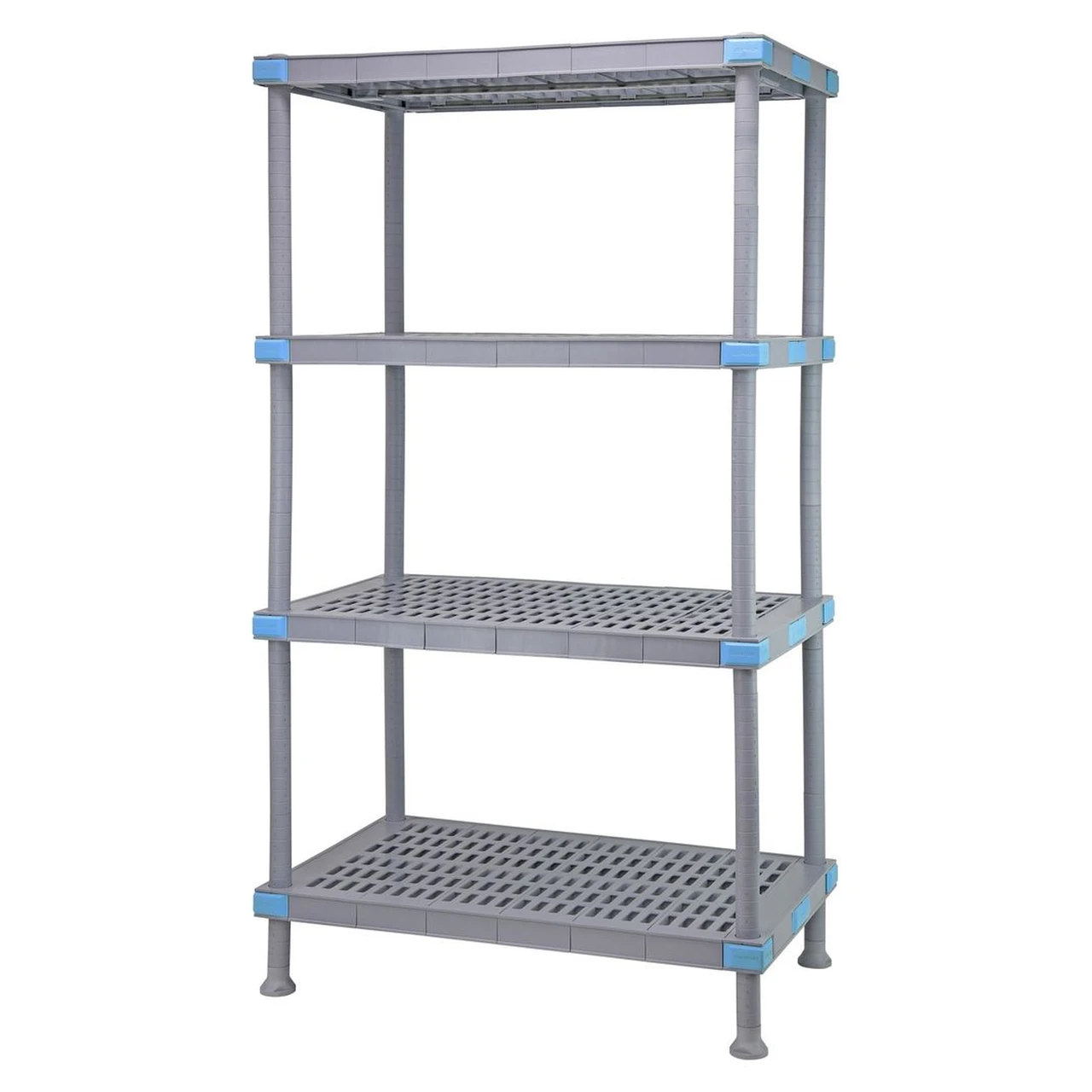 Millenia 4-Shelf Shelving Unit - Gray for storage