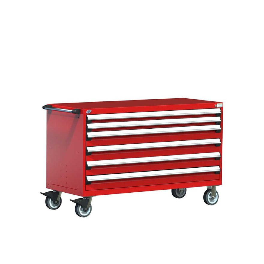 6-Drawer Heavy-Duty Mobile Drawer Cabinet 60'' W x 27D - R5BKG-3008