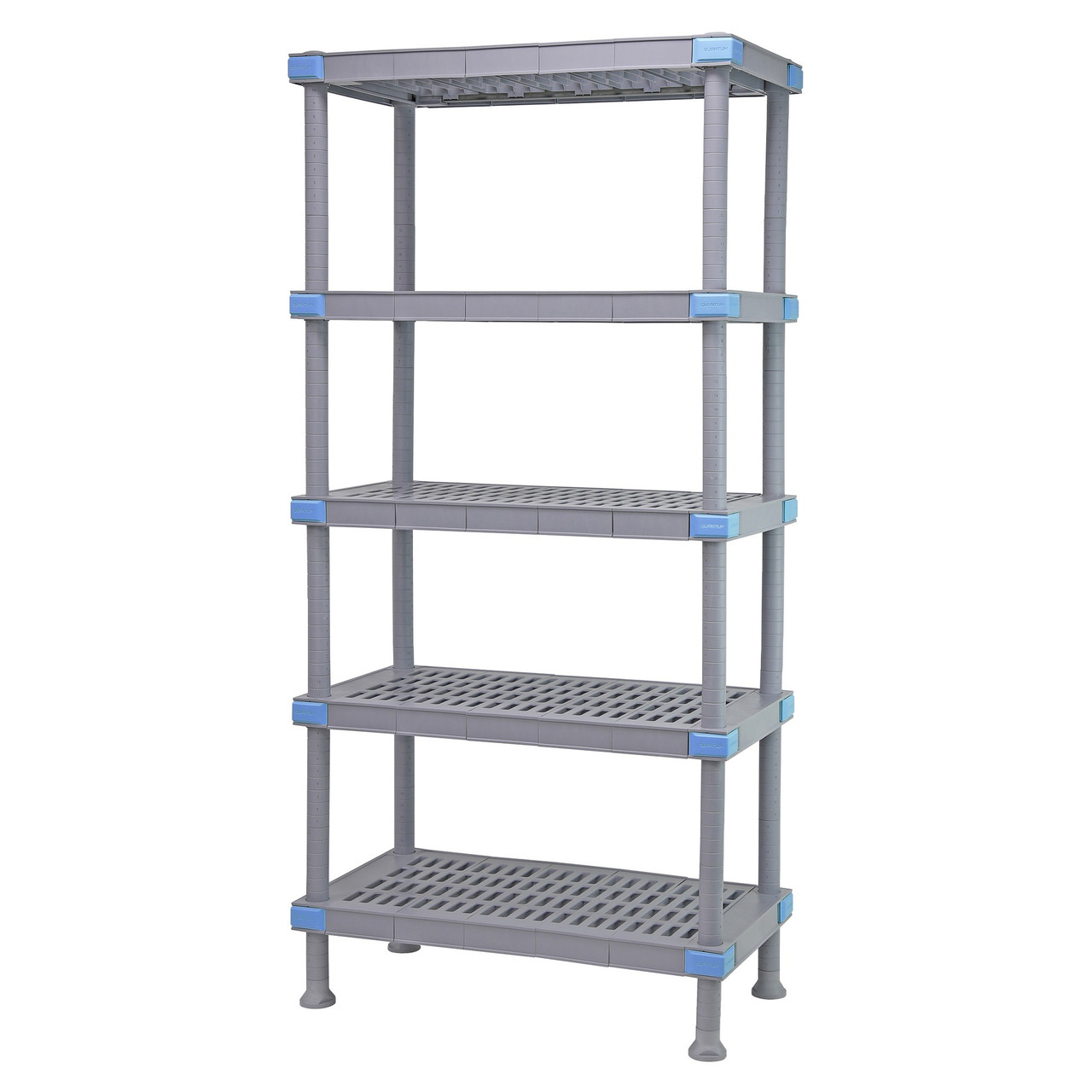 Millenia 5-Shelf Polymer Shelving Unit - Gray for storage
