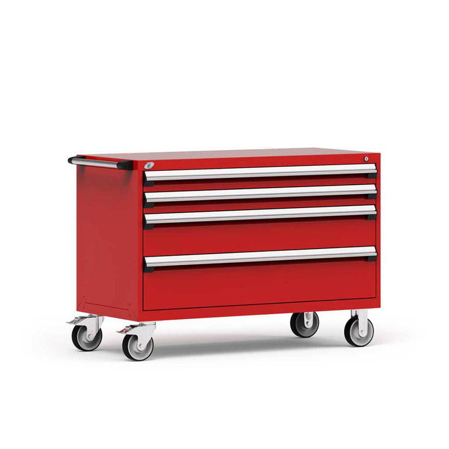 4-Drawer Heavy-Duty Mobile Drawer Cabinet 54'' W x 27D - R5BJG-3003