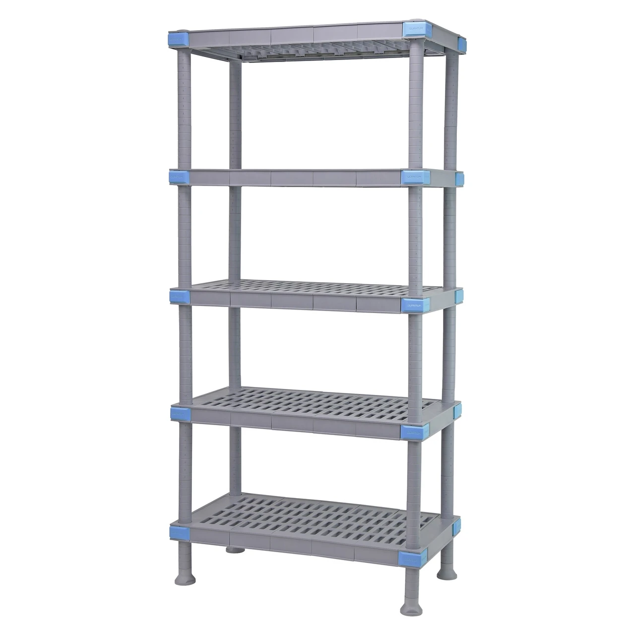 Millenia 5-Shelf Polymer Shelving Unit - Gray for storage