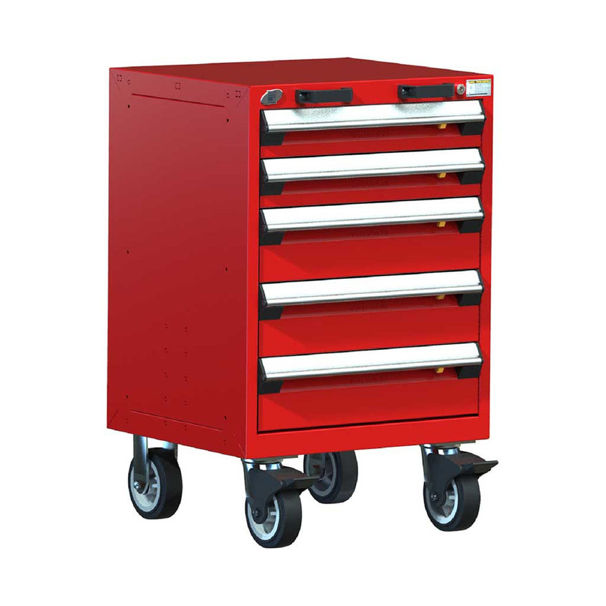 5-Drawer Heavy-Duty Mobile Drawer Cabinet 24'' W x 21D - R5BCD-3006