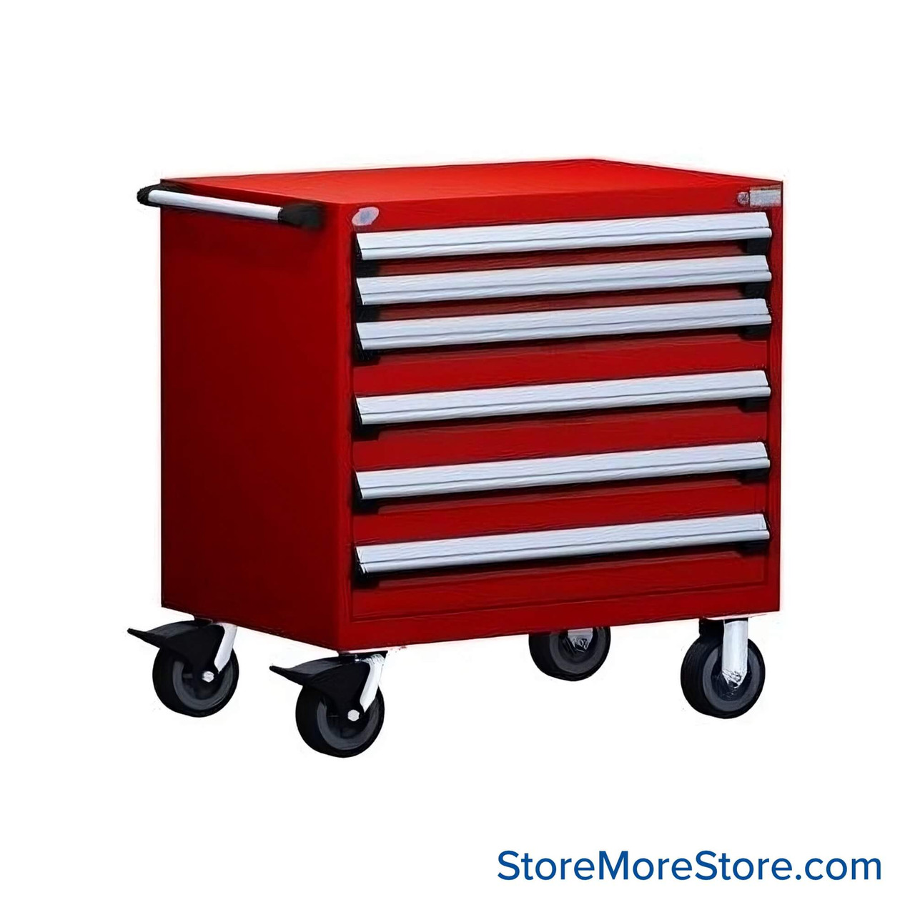 6-Drawer Heavy-Duty Mobile Drawer Cabinet 36'' W x 24D - R5BEE-3007
