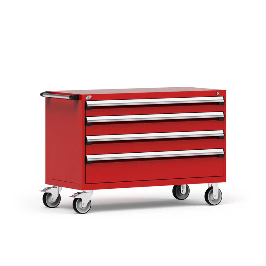 4-Drawer Heavy-Duty Mobile Drawer Cabinet 54'' W x 27D - R5BJG-3005