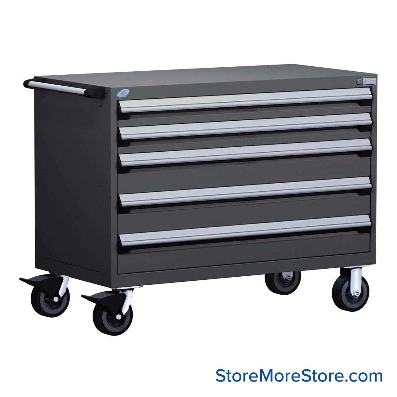 5-Drawer Heavy-Duty Mobile Drawer Cabinet 60'' W x 24D - R5BKE-3010