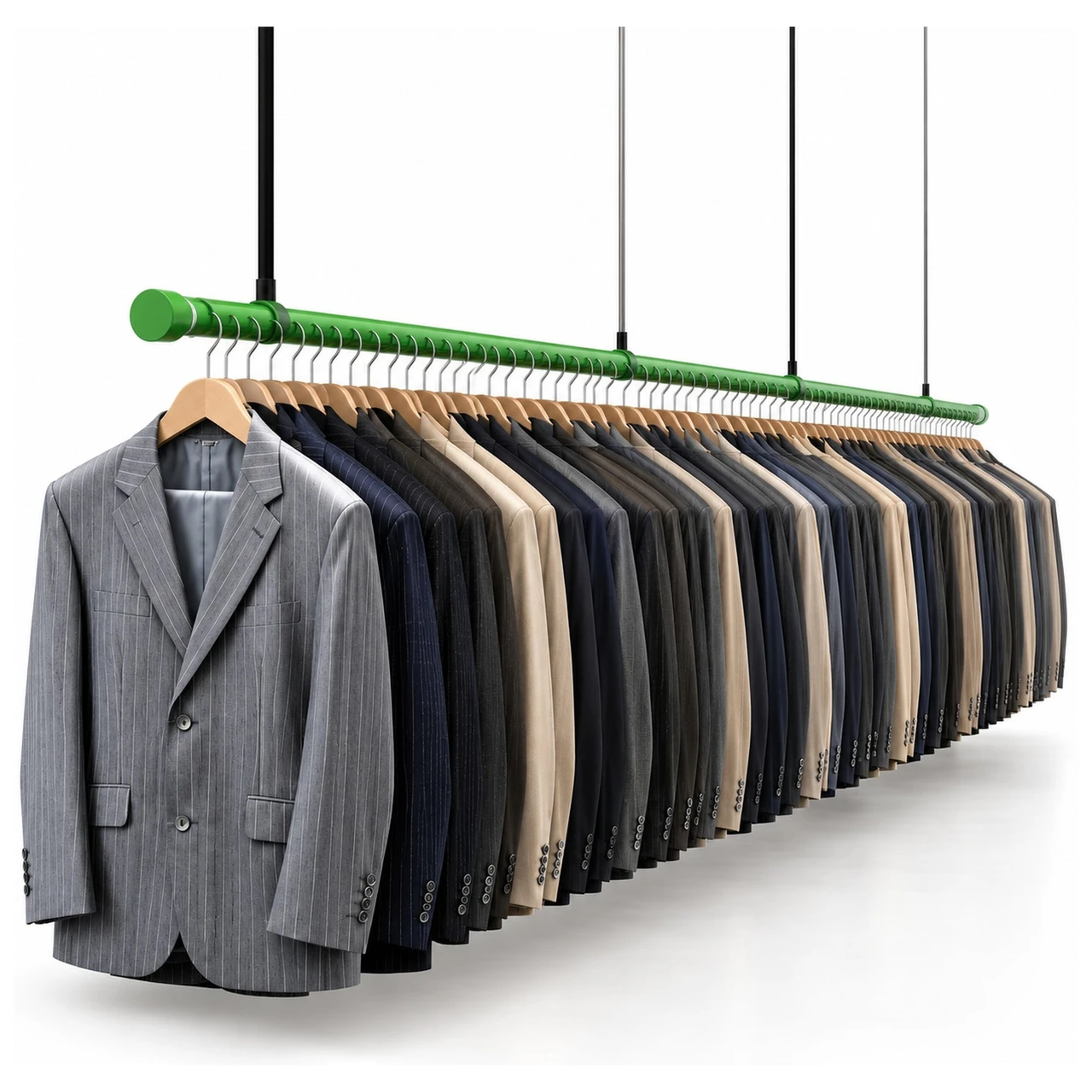 16' Single Tier Overhead Apparel Lift - Steel, 3500 lb Capacity storage rack