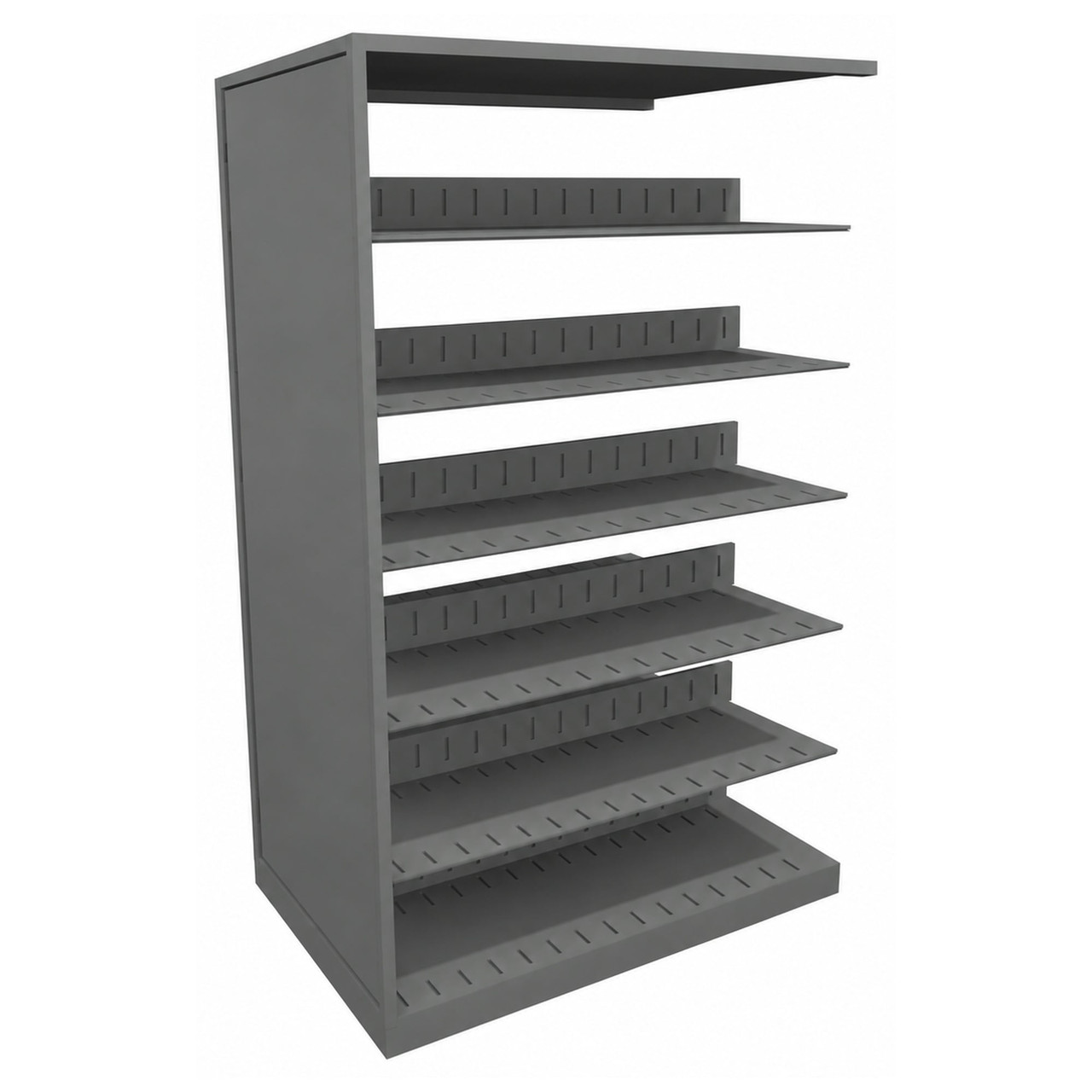 4-Post Double Entry Adder Shelving Unit - 6 Openings storage rack