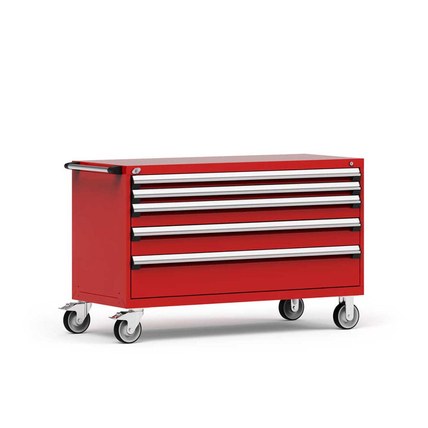 5-Drawer Heavy-Duty Mobile Drawer Cabinet 60'' W x 24D - R5BKE-3032