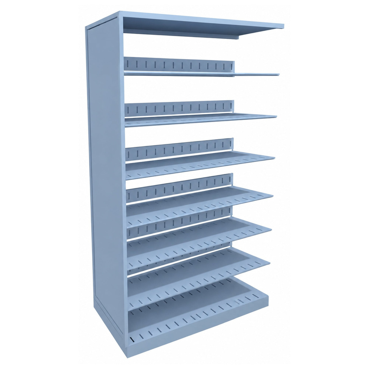 4-Post Single Entry Adder Shelving Unit - 7 Openings storage rack