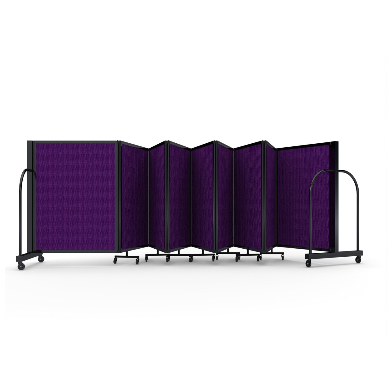 Full Motion Room Divider - 9 Panels - Purple Fabric