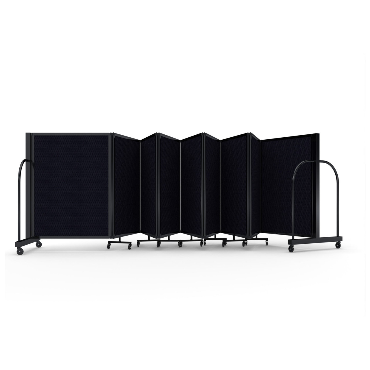 Full Motion Room Divider - Black Frame, Black Fabric