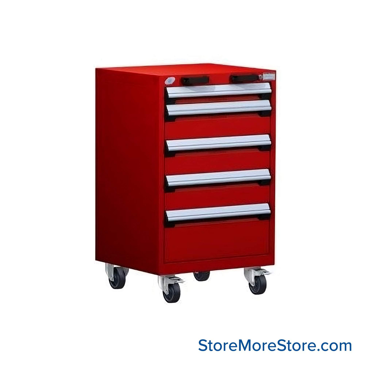 5-Drawer Heavy-Duty Mobile Drawer Cabinet 24'' W x 27D - R5BCG-3402