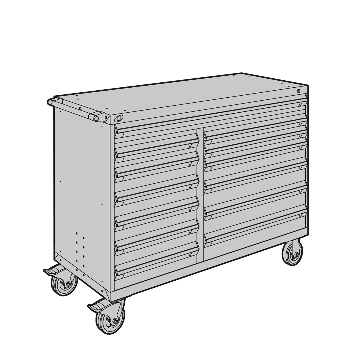 Multi-Drawer Mobile Cabinet  - 13 Drawers - 60'' W x 24''D - R5GKE-3811