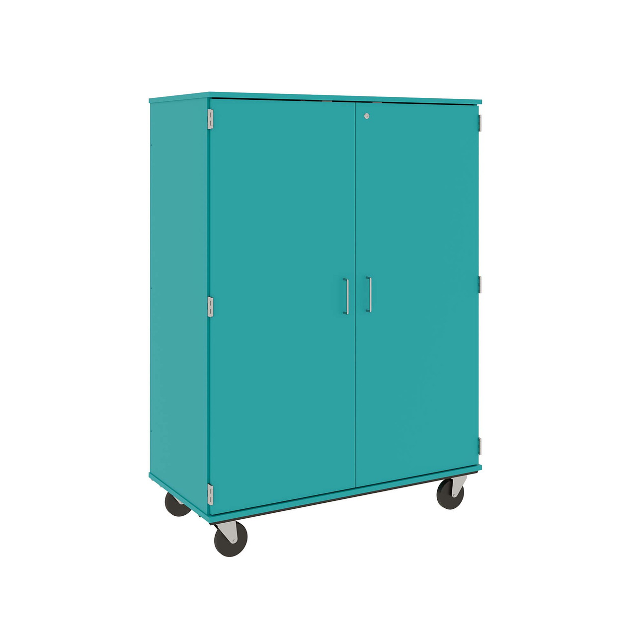 67 inch Mobile Storage Cabinet with Lockable Doors