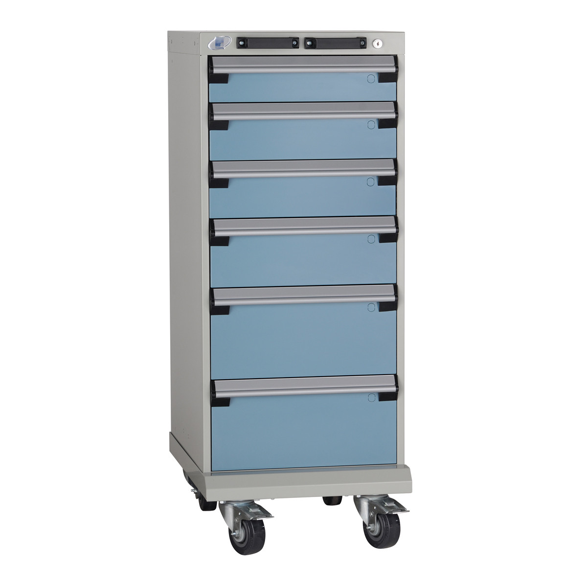 6-Drawer  Compact Mobile Cabinet 18'' W - SMS-L3BBD-4006L3