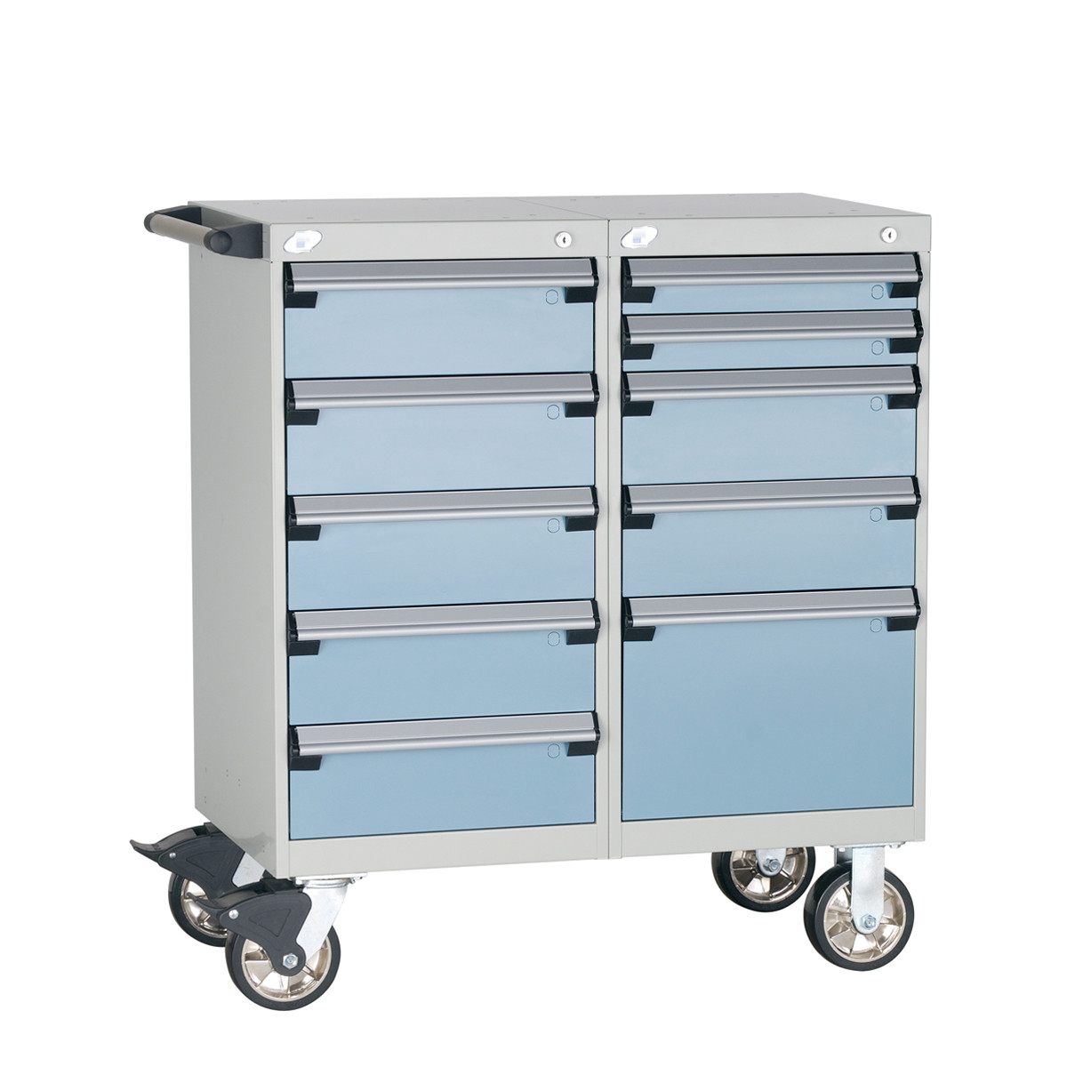 10-Drawer Double-Bank Compact Mobile Cabinet 36'' W - SMS-L3BED-3422L3