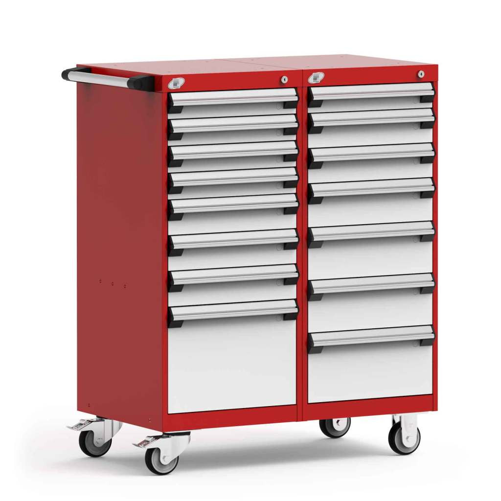 15-Drawer Double-Bank Compact Mobile Cabinet 36'' W - SMS-L3BED-4004L3