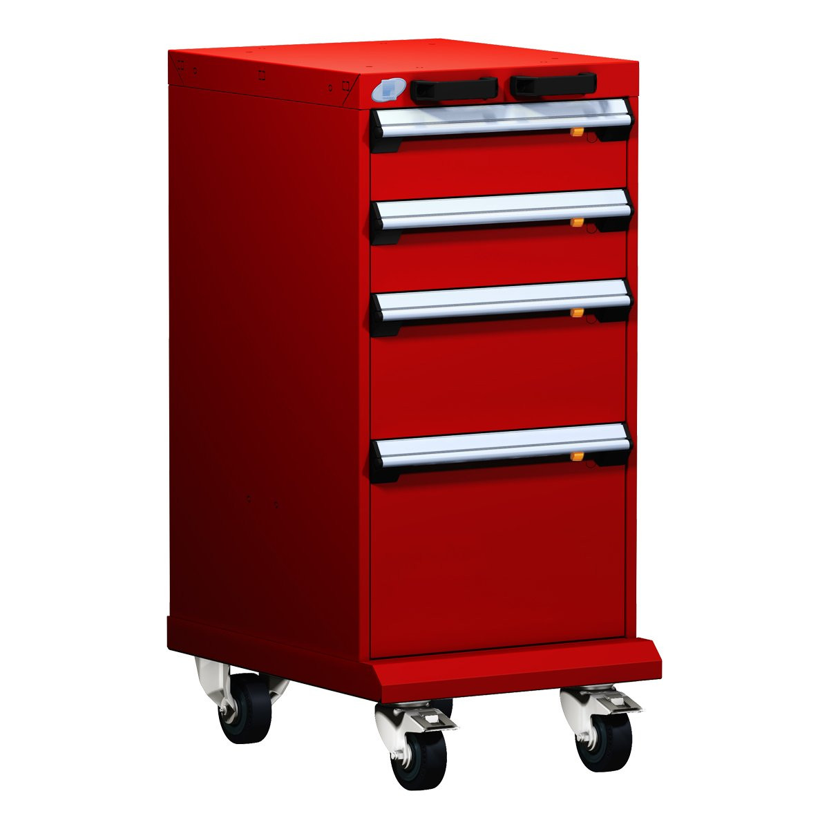 4-Drawer  Compact Mobile Cabinet 18'' W - SMS-L3BBG-3403B
