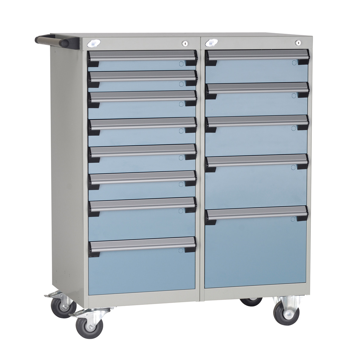13-Drawer Double-Bank Compact Mobile Cabinet 36'' W - SMS-L3BED-4012L3