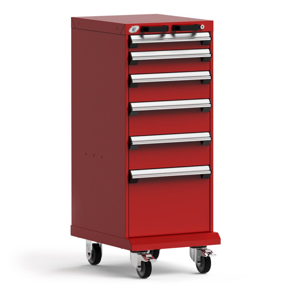 6-Drawer  Compact Mobile Cabinet 18'' W - SMS-L3BBG-4002L3