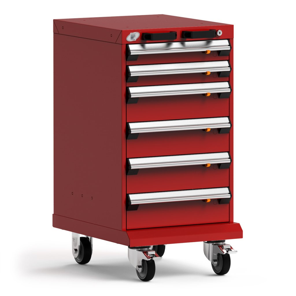 6-Drawer  Compact Mobile Cabinet 18'' W - SMS-L3BBG-3001L3B
