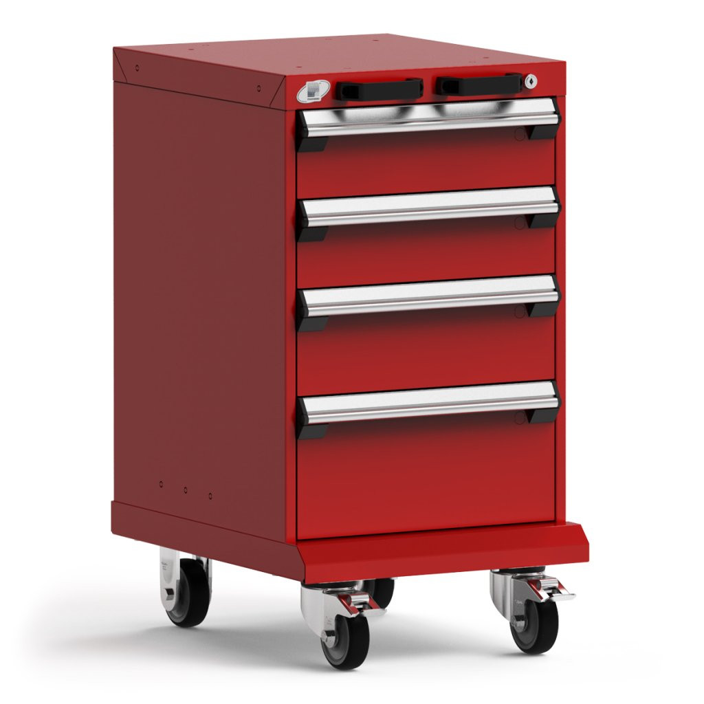 4-Drawer  Compact Mobile Cabinet 18'' W - SMS-L3BBD-2803L3