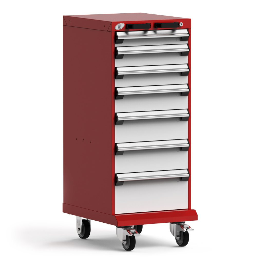 7-Drawer  Compact Mobile Cabinet 18'' W - SMS-L3BBG-4003L3