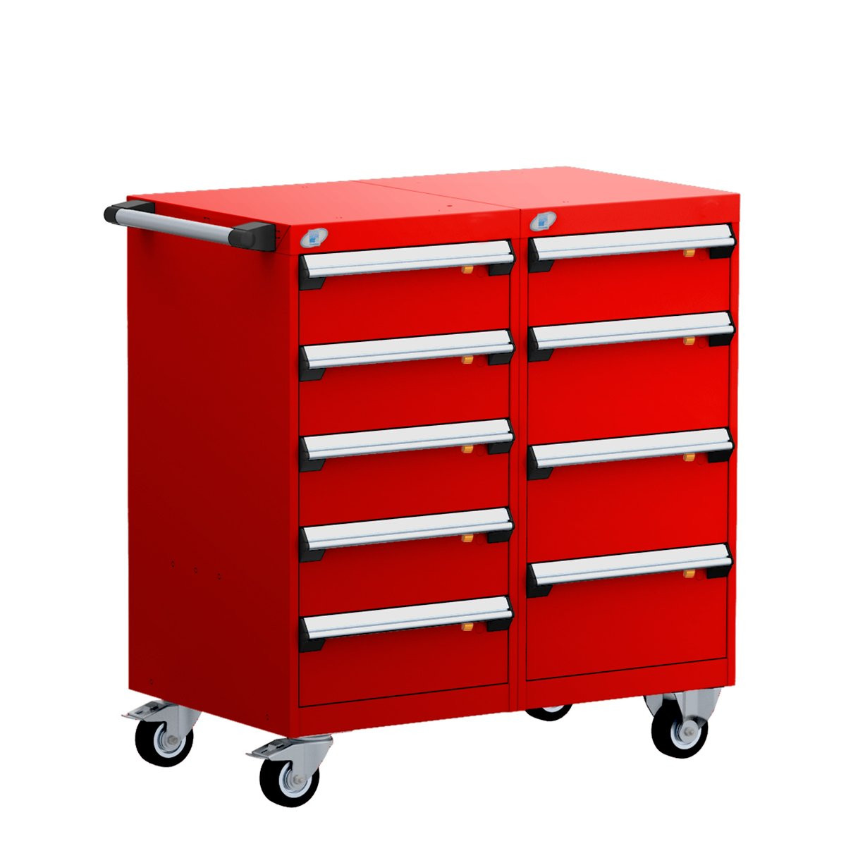 9-Drawer Double-Bank Compact Mobile Cabinet 36'' W - SMS-L3BED-3433B