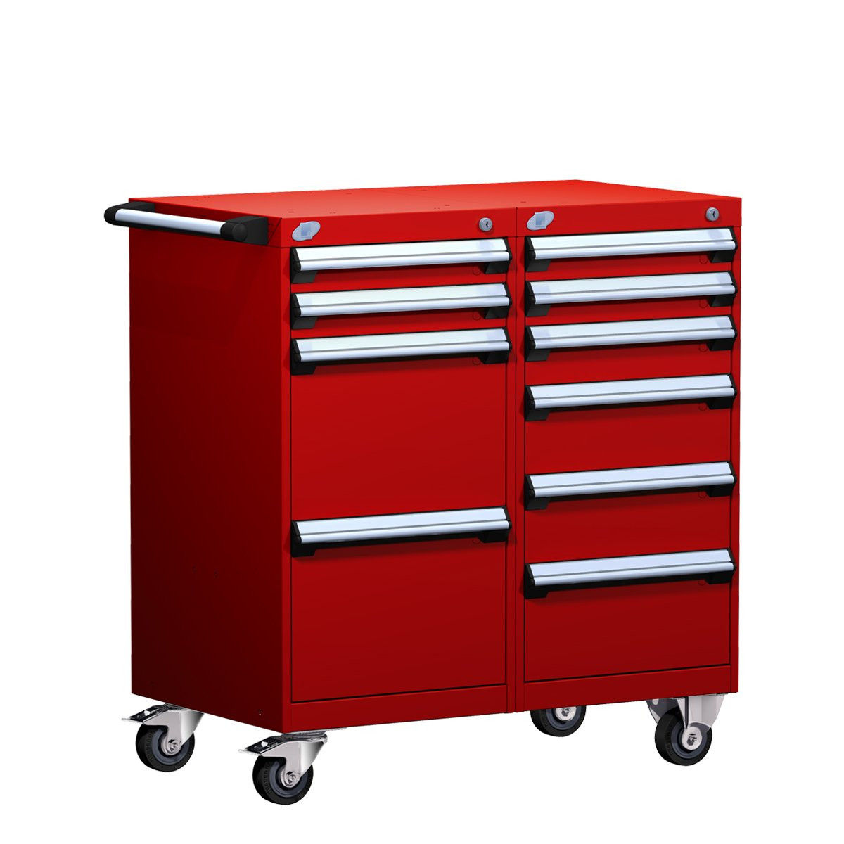 10-Drawer Double-Bank Compact Mobile Cabinet 36'' W - SMS-L3BED-3404L3