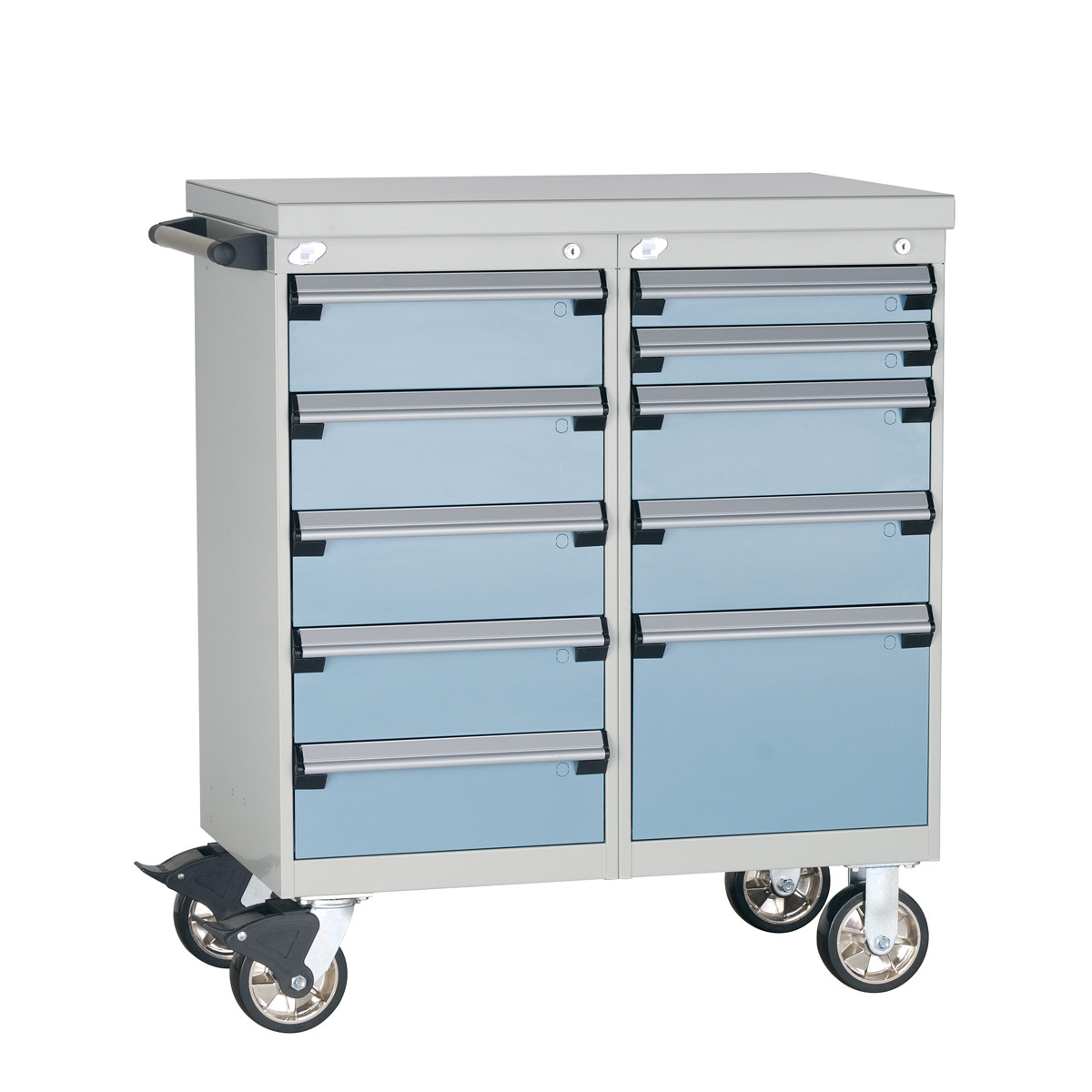 10-Drawer Double-Bank Compact Mobile Cabinet 36'' W - SMS-L3BED-3426L3