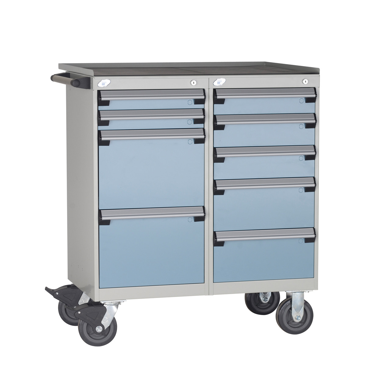 9-Drawer Double-Bank Compact Mobile Cabinet 36'' W - SMS-L3BED-3414L3