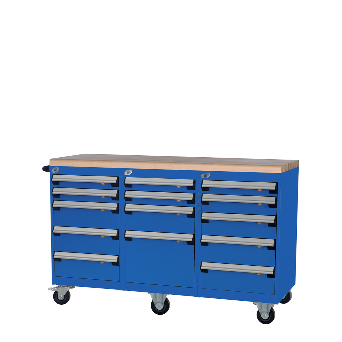 14-Drawer Triple-Bank Compact Mobile Cabinet 54'' W - SMS-L3BJD-2810B