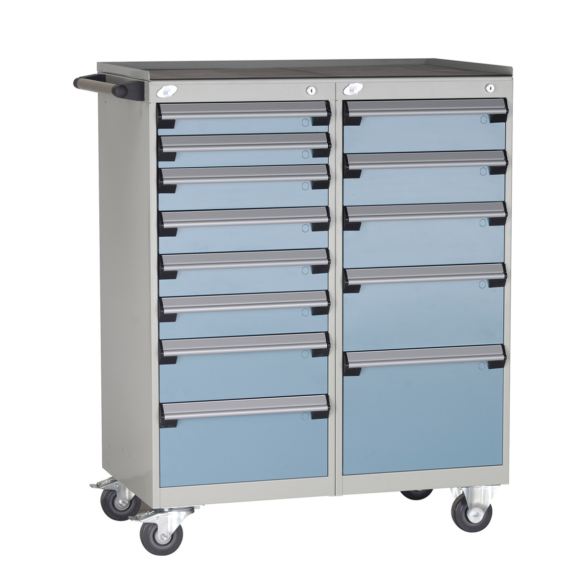 13-Drawer Double-Bank Compact Mobile Cabinet 36'' W - SMS-L3BED-4016L3