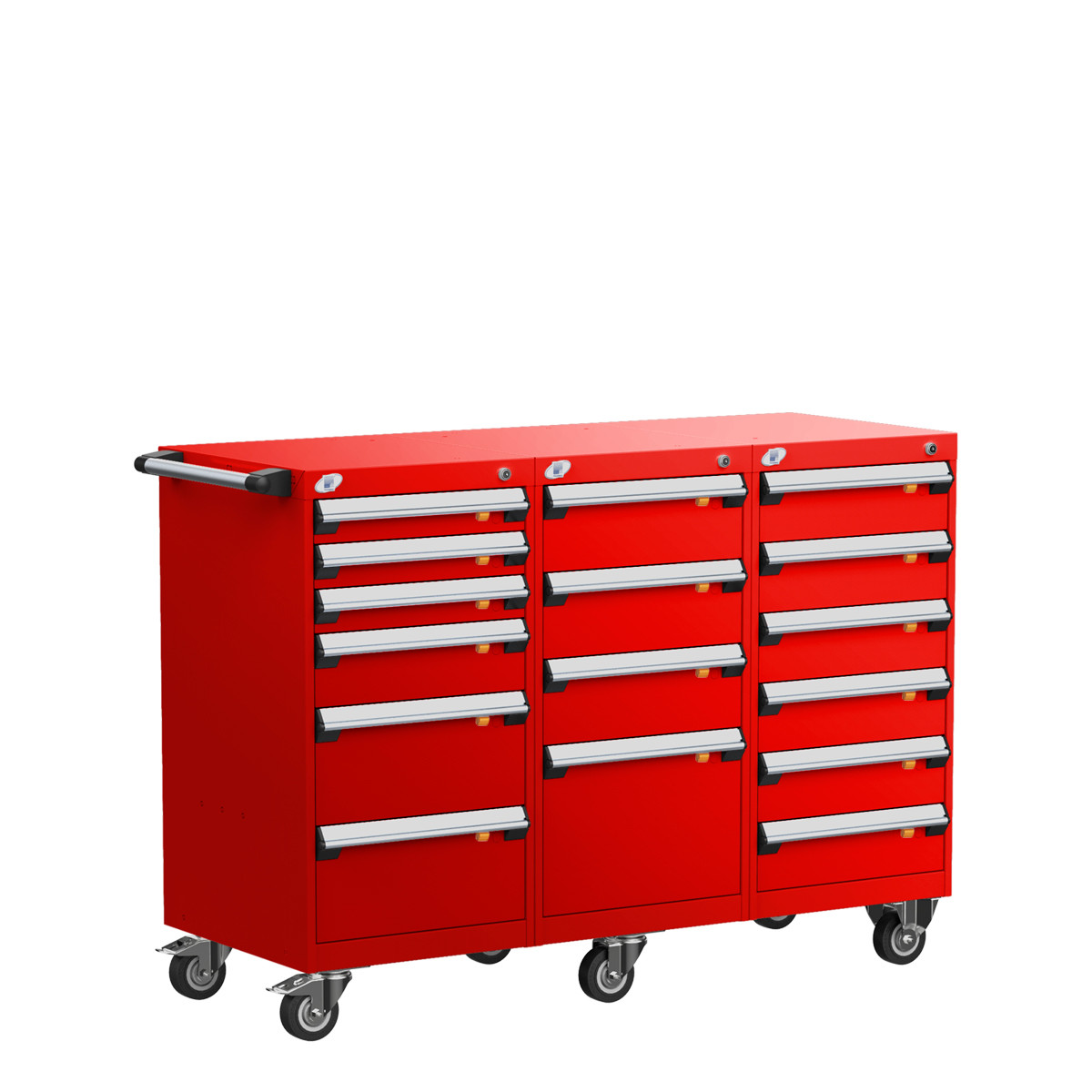 16-Drawer Triple-Bank Compact Mobile Cabinet 54'' W - SMS-L3BJD-3404L3B