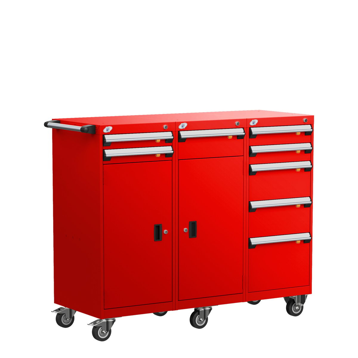 8-Drawer Triple-Bank Compact Mobile Cabinet 54'' W - SMS-L3BJD-4004L3B