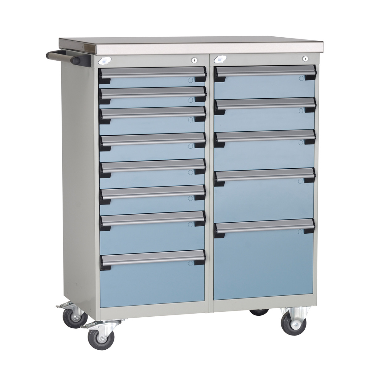 13-Drawer Double-Bank Compact Mobile Cabinet 36'' W - SMS-L3BED-4020L3