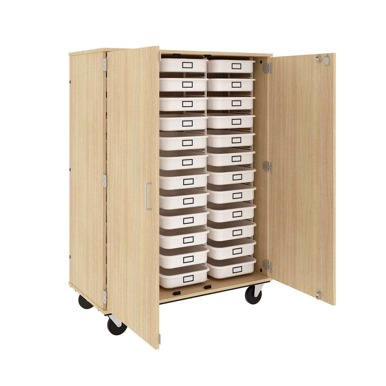 67 inch Mobile Tray Storage Cabinet with 36 Trays 