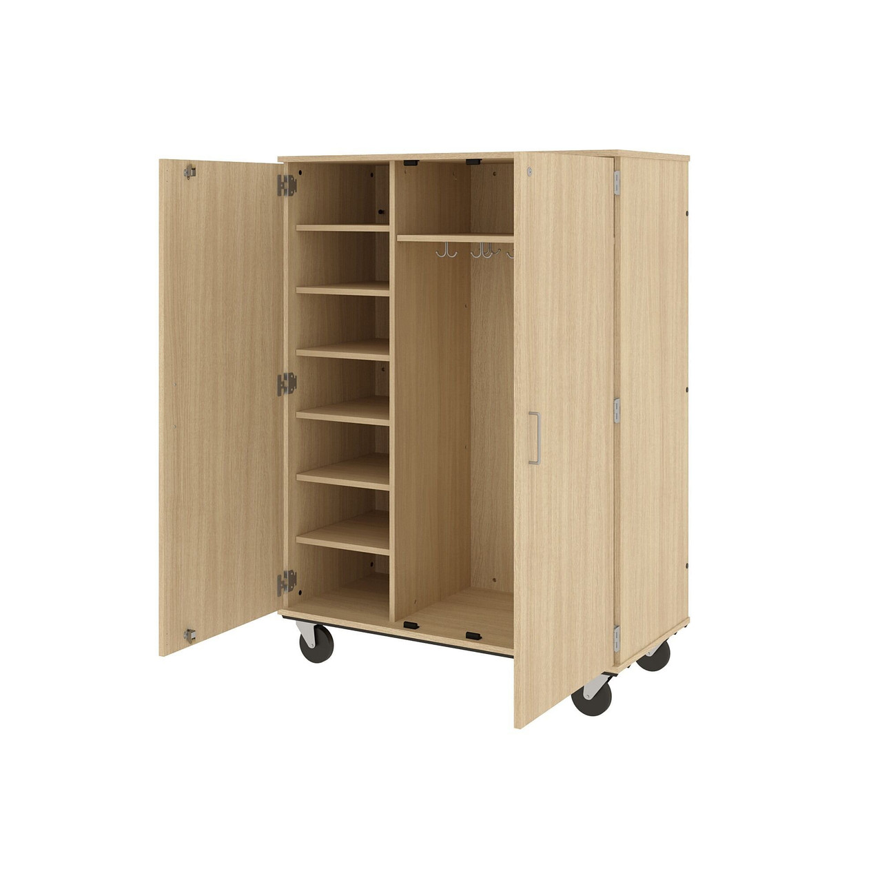 67 inch High Mobile Shelf-Combo Storage Cabinet Cart