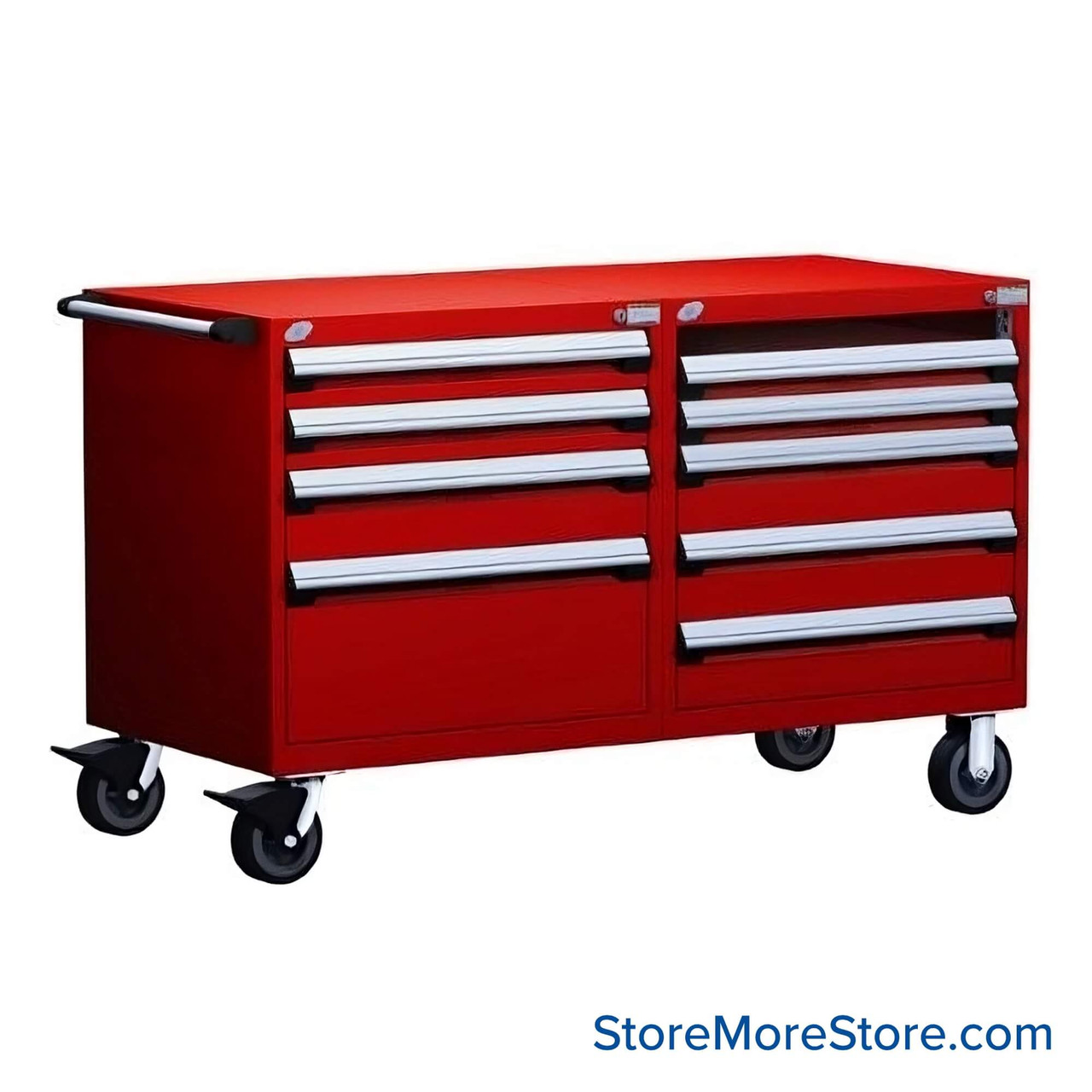 8-Drawer Double-Bank Mobile Drawer Cabinet 48'' W x 27''D - R5DHG-3010