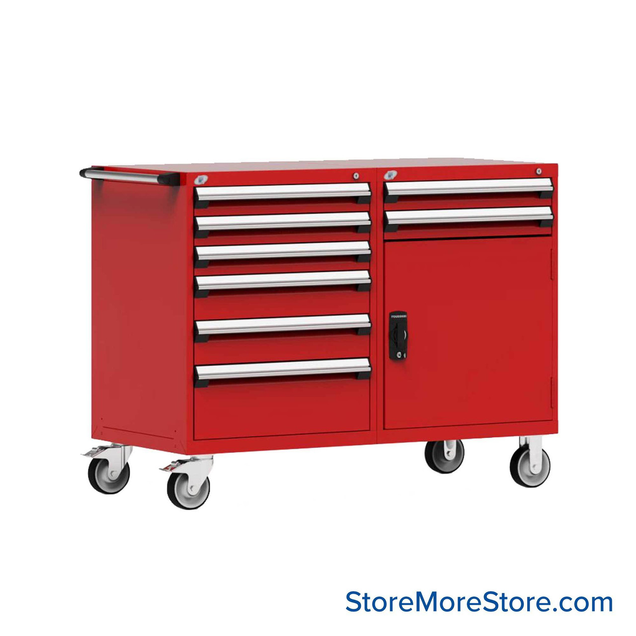 8-Drawer Double-Bank Mobile Drawer Cabinet 48'' W x 27''D - R5DHG-3801