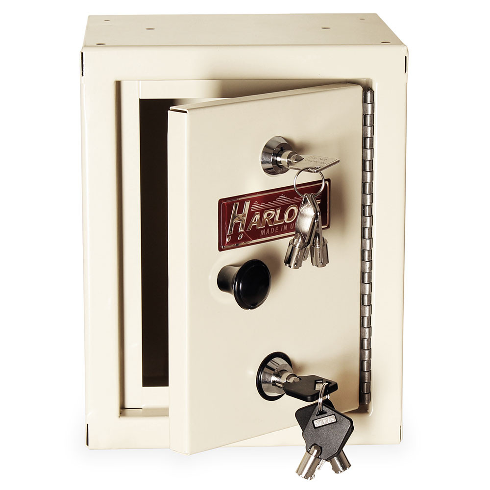 Compact Narcotics Cabinet with Double Lock and Antimicrobial Finish, 7" W x 7" D x 10" H