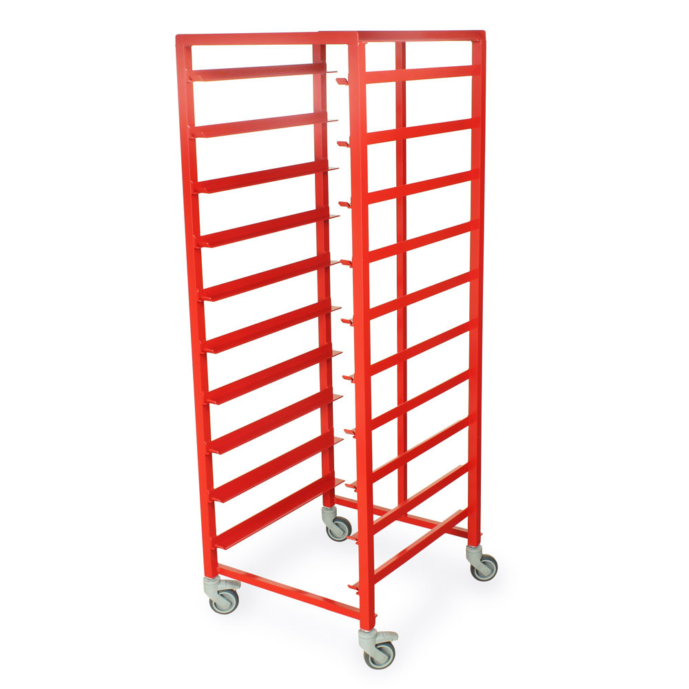 Scope Transit Cart with Ten Tray Capacity for Safe Scope Transport