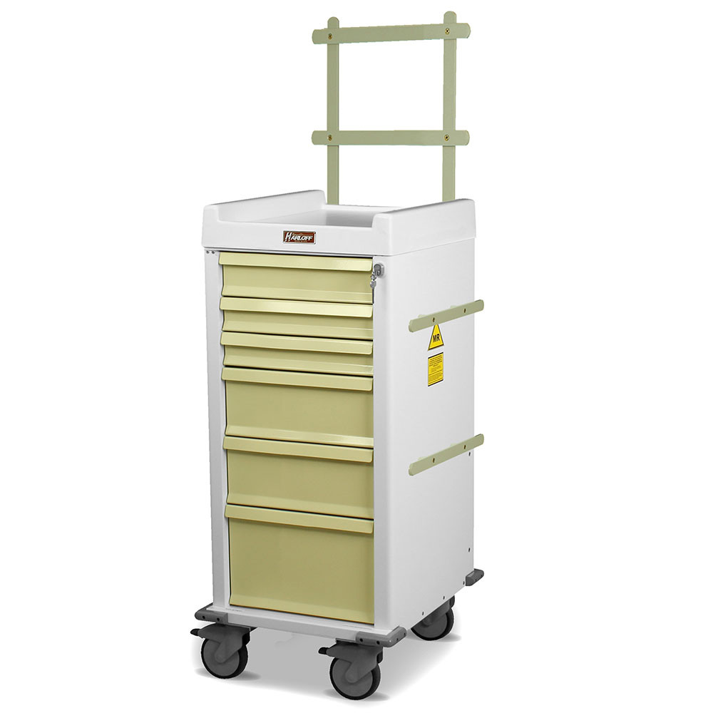 6-Drawer Narrow MRI Cart With Key Lock And Accessory Kit, 23.5" W x 20" D x 68.5" H