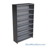Industrial Shelving Units, 48" W x 18" D x 87" H, Adder, Closed Back & Sides, Extra Heavy-Duty, 8 Adjustable Shelfs