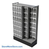 Sliding Storage Cabinets, 112 Tilt-Out Bins, Ivory