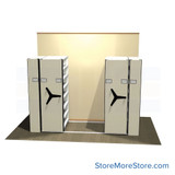 High Density Shelving, 118" W x 48" D, 36" Shelving Width, Letter (12") Shelf Depth